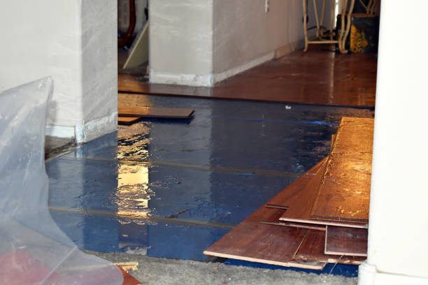Professional Sewage Cleanup technician working in Flanders, NY